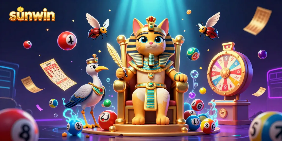 Experience thrilling gameplay with sunwin featuring a 3D Egyptian pharaoh cat and dynamic casino elements.