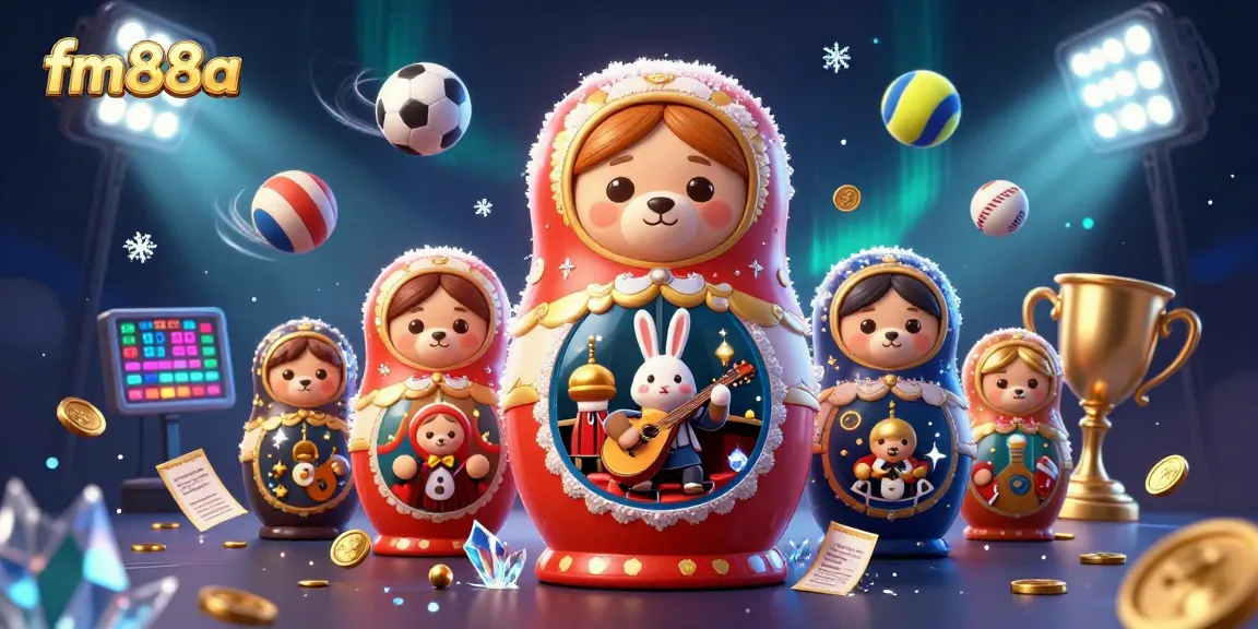 fm88a showcases a vibrant online casino scene with exciting game elements, attracting bettors.