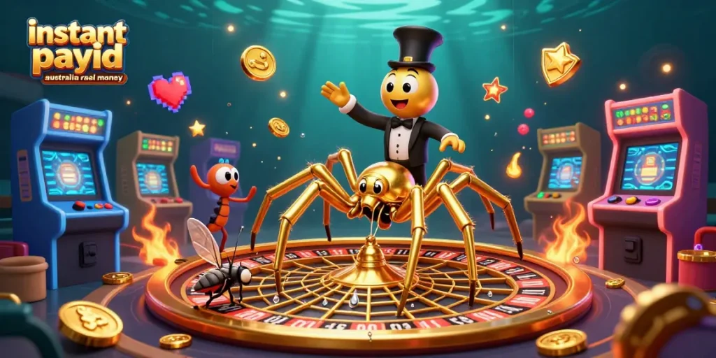 Experience instant payid pokies Australia real money through this vibrant, dynamic 3D digital art featuring exciting gaming elements.
