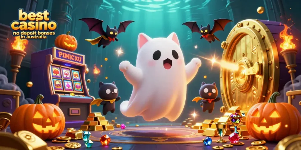 Win big with the best casino no deposit bonuses in Australia featuring a ghost cat and treasures.