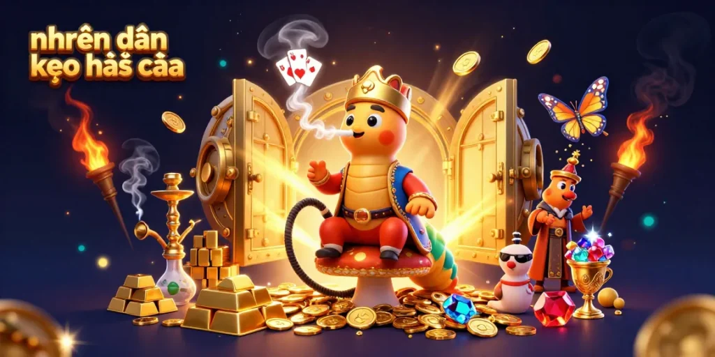 Engaging illustration of nhận định kèo nhà cái, showcasing a creative scene with gambling symbols and vibrant casino elements.